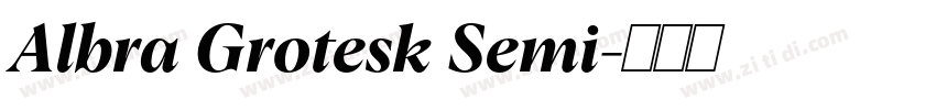 Albra Grotesk Semi字体转换